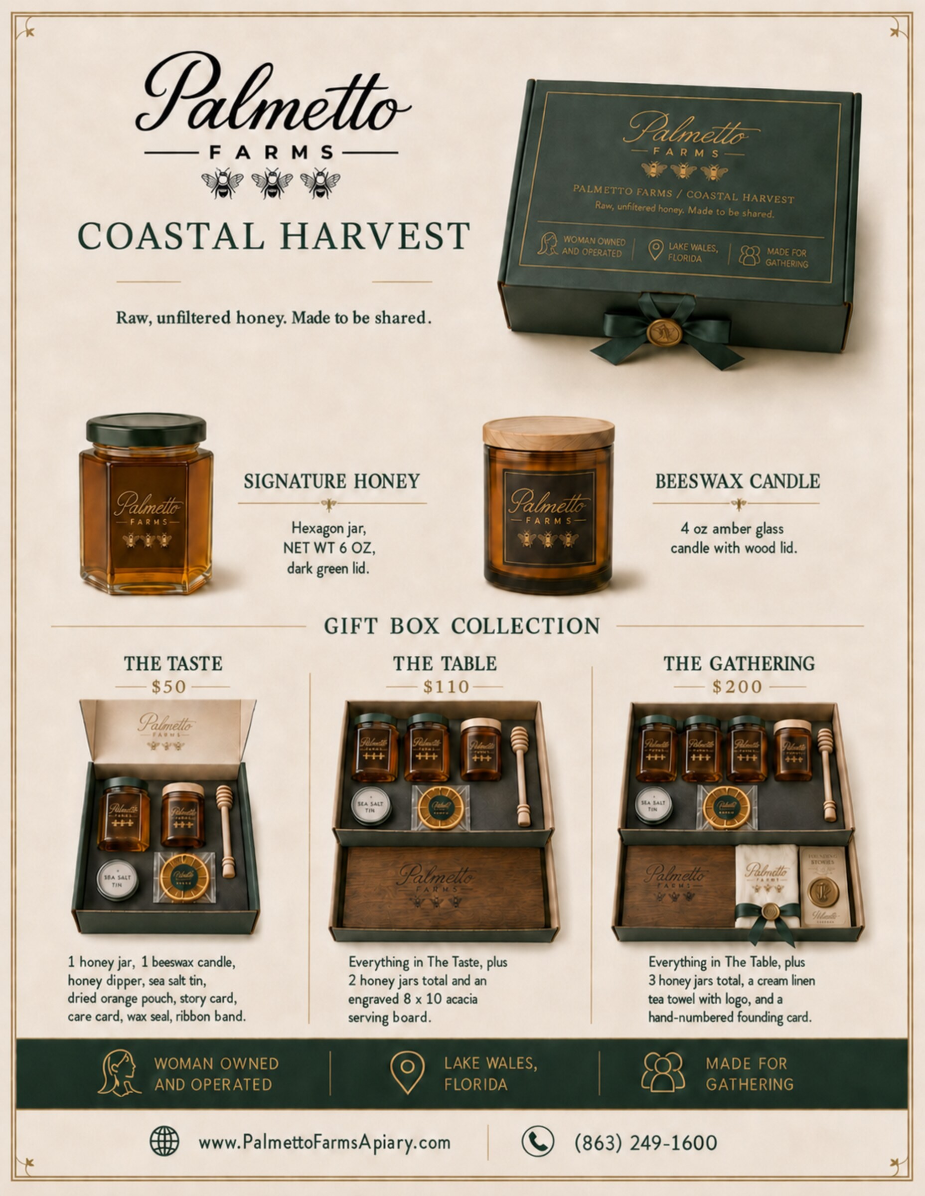 Concept rendering of The Taste, The Table and The Gathering Founding Edition gift boxes