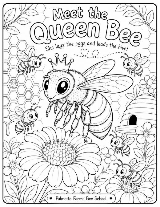 Meet the Queen Bee coloring page